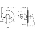 Смеситель Ideal Standard Ceraplan 2 A5960AA С ВНУТРЕННЕЙ ЧАСТЬЮ