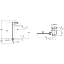 Смеситель Jacob Delafon Odeon Rive Gauche E21030-CP-CP для раковины