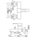 Смеситель Jaquar Fusion FUS-CHR-29119SHK для ванны с душем