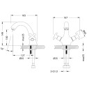 Смеситель Lemark Flora LM0106C для раковины + душевая штанга