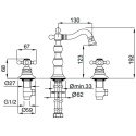 Смеситель Migliore Arcadia ML.ARC-8325.CR для биде. хром