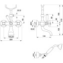 Смеситель Migliore Princeton ML.PRN-802.CR для ванны с душем, хром