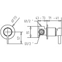 Смеситель Migliore Sirius 28184 С ВНУТРЕННЕЙ ЧАСТЬЮ, для душа, золото