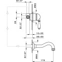 Смеситель Nicolazzi Signal 3478CR75 С ВНУТРЕННЕЙ ЧАСТЬЮ, для раковины, хром