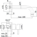 Смеситель Paffoni Stick SK006CR70 с ВНУТРЕННЕЙ ЧАСТЬЮ, для раковины, хром
