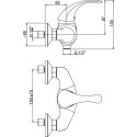 Смеситель Paini Fiori F2CR511LMKM для душа
