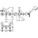 Смеситель Paini Ornellaia 87CR105 для ванны с душем
