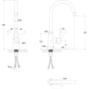 Смеситель Paulmark Holstein Ho212065-401 для кухонной мойки, антрацит
