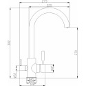 Смеситель Steel Hammer SH 713 Black Cr для кухонной мойки