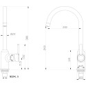Смеситель Swedbe Selene Plus 8041 для кухонной мойки