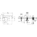 Смеситель Villeroy & Boch Subway 2.0 TVT10200100061 на борт ванны