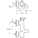Смеситель VitrA Nest Trendy A42242EXP для ванны с душем