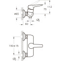 Смеситель VitrA Solid S A42445EXP для душа
