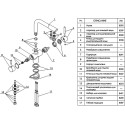 Смеситель Wasserkraft A8047 для кухонной мойки, темная бронза