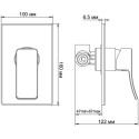 Смеситель Wasserkraft Aller 10651 С ВНУТРЕННЕЙ ЧАСТЬЮ, для душа