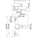 Смеситель Wasserkraft Main 4101 для ванны с душем
