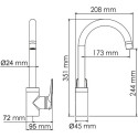 Смеситель Wasserkraft Wiese 8407 для кухонной мойки
