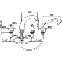 Смеситель Webert Ottocento OT730101010 золото, на борт ванны