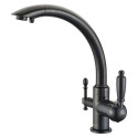 Смеситель Zorg Clean Water ZR 314 YF-33 черный металл для кухонной мойки