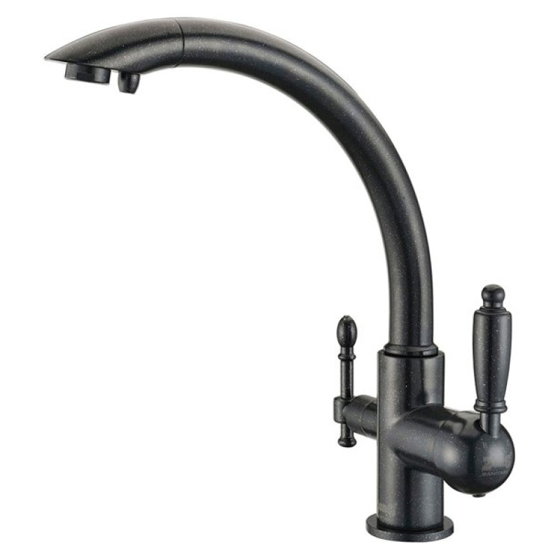 Смеситель Zorg Clean Water ZR 314 YF-33 черный металл для кухонной мойки