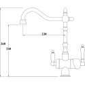 Смеситель Zorg Clean Water ZR 326-33 YF BR для кухонной мойки