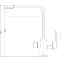 Смеситель Zorg Clean Water ZR 334 YF-BLACK для кухонной мойки