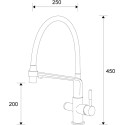 Смеситель Zorg Sanitary ZR 343-8 YF для кухонной мойки