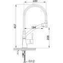 Смеситель Zorg Sanitary ZR 354-8 YF для кухонной мойки