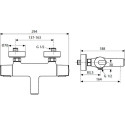 Термостат Ideal Standard Ceratherm 100 New A4623AA для ванны с душем