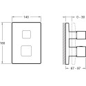 Термостат Jacob Delafon Modulo E75387-CP для душа