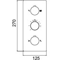 Термостат RGW Shower Panels SP-41-01 С ВНУТРЕННЕЙ ЧАСТЬЮ, для душа