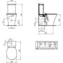 Унитаз-компакт Ideal Standard Connect Air AquaBlade E013701 с микролифтом
