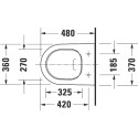 Унитаз подвесной Duravit D-Neo 2587090000 безободковый