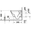 Унитаз подвесной Duravit D-Neo 2587090000 безободковый