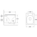 Унитаз подвесной Owl 1975 Cube безободковый