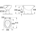 Унитаз приставной Grohe Bau Ceramic 39430000