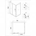 Душевое ограждение NIAGARA NG-82-8AB-A100B