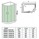 Душевой уголок WELTWASSER WW500 С 120/90/189 L/R