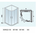 Душевой уголок WELTWASSER WW 300 300 RS 22100